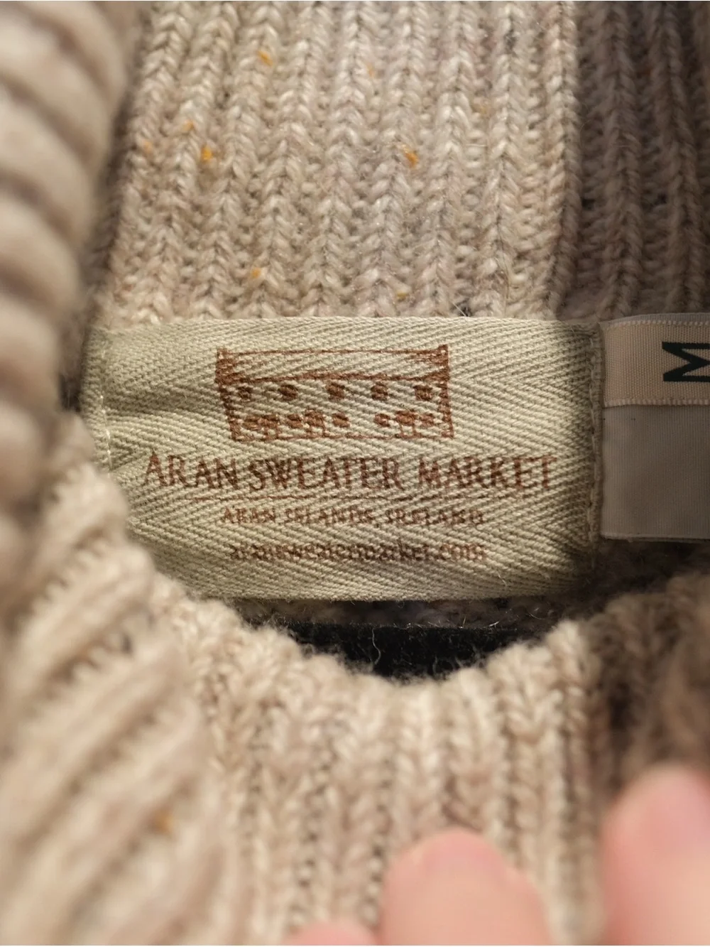 Aran Sweater Market Merino Wool Cable Knit Sweater Women’s M Oatmeal Ireland